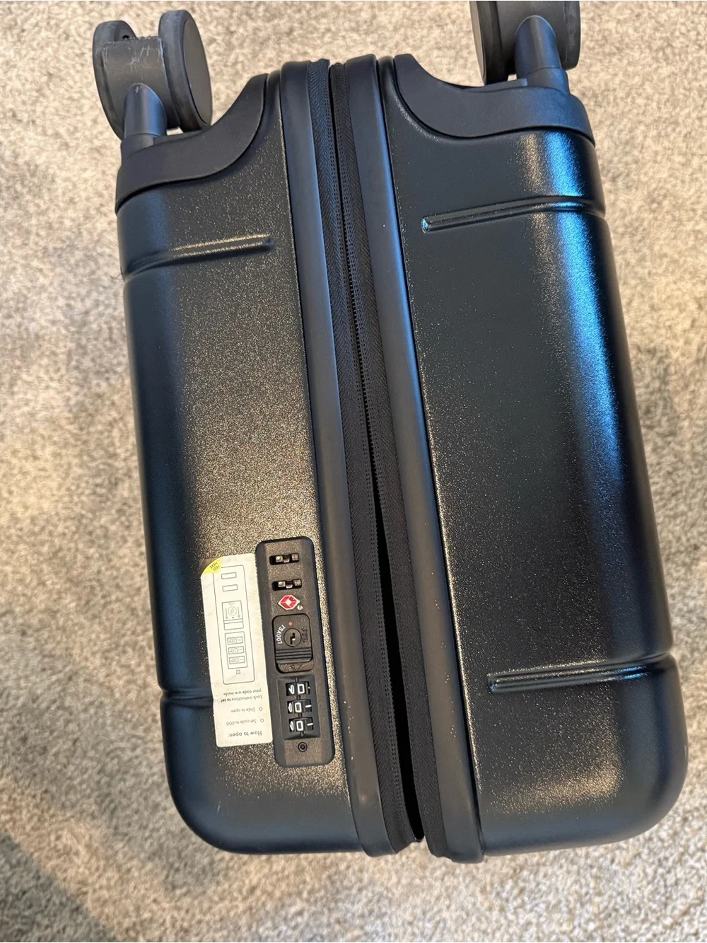 Compact Black Carry-On Spinner Luggage - Calpack